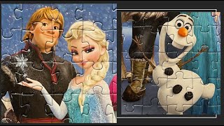 Frozen Anna und Olaf Puzzle von die Eiskönigin パズル アナと雪の女王 замороженный 겨울왕국 퍼즐 головоломка [upl. by Aerdnas]