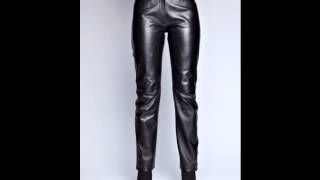 Mode  Pantalon cuir una noir [upl. by Tuneberg925]