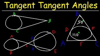 Tangent Tangent Angle Theorems  Circles amp Arc Measures  Geometry [upl. by Lesak565]