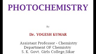 Photochemistry  One Shot Revision with NOTES  BSC 3rd Year Physical Chemistry [upl. by Vacla]