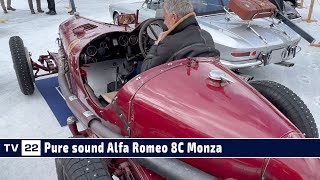 MOTOR TV22 Pure sound Alfa Romeo 8C Monza  The Ice St Moritz 2023 [upl. by Jo-Anne]