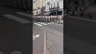 Défilé militaire du 152e Régiment D’infanterie de Colmar du 24 juin 2022 [upl. by Harlow]