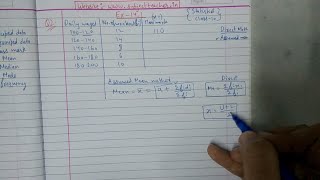 Chapter 14 Exercise 141 Q2 by Assumed mean method STATISTICS of Maths class 10 [upl. by Roswald]