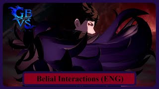 Granblue Fantasy Versus Rising Belial Interactions English [upl. by Nosirrag]