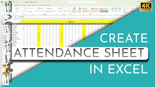 📊 Mastering Attendance Tracking Create a Fully Automated Attendance Sheet in Excel 🚀 [upl. by Havener2]