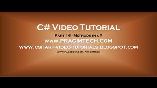 Part 16  C Tutorial  Methods in cavi [upl. by Aspasia]