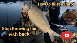 How to Fillet a Buffalo Carp  Catch Clean and Cook [upl. by Idihc]