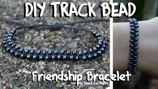 DIY Track Bead Bracelet  Waterproof Waxed Cord Friendship Bracelets Tutorial Inspired by Pura Vida [upl. by Anirtek]