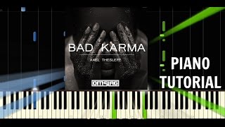 Axel Thesleff  Bad Karma  Trap Nation Version  Piano Tutorial  Cover  Synthesia [upl. by Eiramlehcar]