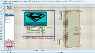 Interfacing KS0108 Graphical LCD with STM32 Microcontroller  Proteus Simulation [upl. by Hemingway]