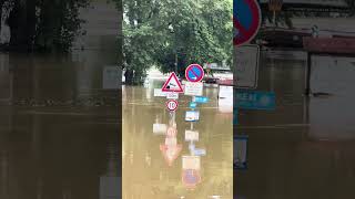 Biergarten An der Fähre Eining Hochwasser 2024 Kelheim Donau bayern nature river [upl. by Onairelav563]