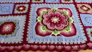 My Rose of Avalon Crochet Blanket TaDah Vlog  Pattern by Helen Shrimpton  Deramores [upl. by Etterraj]