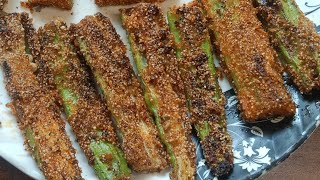 ಬೆಂಡೆಕಾಯಿ ತವಾ ಫ್ರೈ  Lady Finger Tawa Fry  Lady Finger Rava Fry Recipe [upl. by Gee]