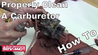 How To Properly Clean a Carburetor on a Motorcycle or ATV [upl. by Eleon]