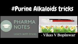 PURINE ALKALOIDS TRICKS  RRB PHARMACIST EXAM  GPAT  ESIC  PART29 [upl. by Ttehc]