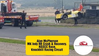 Alan McPherson MK Indy RR Crash amp Recovery NSSCC Race Knockhill Racing Circuit 8th Oct 2024 [upl. by Iago]