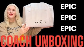 EPIC EPIC EPIC COACH UNBOXING THE BEST COACH BAG YET [upl. by Genisia]