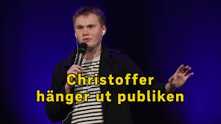 Late night standup Christoffer hänger ut publiken [upl. by Eizle]