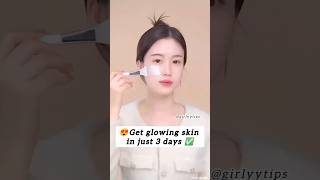 😍 Get glowing skin in just 3 days ✅😱shorts skincare koreanskincare foryou viral youtubeshorts [upl. by Apgar]