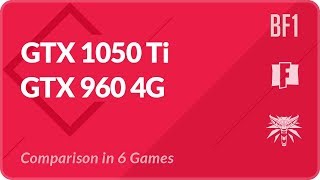 GTX 1050 ti vs GTX 960 Benchmark in Fortnite Battlefield 1 Witcher 3 Wolfenstein 2 Destiny 2 [upl. by Aicilic16]