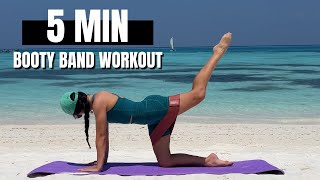 5 MIN BOOTY BAND WORKOUT by Cassandre Djeridi [upl. by Aroel89]