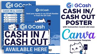 GCash Canva Template for Tarpaulin  Customizable Canva Template  Canva Tutorial 07 [upl. by Darmit]