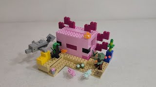 LEGO Minecraft 21247 The Axolotl House Build [upl. by Vivia141]