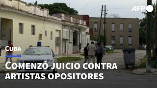 Comienza juicio en Cuba contra artistas opositores Otero Alcántara y Maykel Castillo  AFP [upl. by Yknip640]