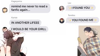 Everyone reacts to ‘in another life’ Bokuaka  Haikyuu Texts [upl. by Plusch]