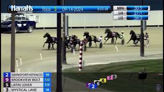 Brookview Bolt wins at Hoosier Park  91424 [upl. by Karlise]