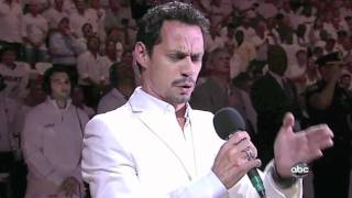 Marc Anthony Sings US National Anthem Star Spangled Banner [upl. by Nosneh690]