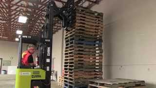 Moving a Load  Narrow Aisle Reach Forklift [upl. by Annahaj2]