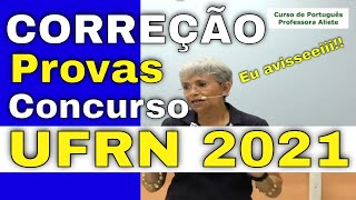 Concurso UFRN 2021  Correção das Provas  Banca Comperve [upl. by Amrac]