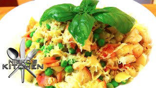 Bacon amp Pea Pasta  Video Recipe [upl. by Bolanger]