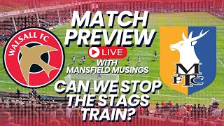 Mansfield v Walsall Match Preview [upl. by Eenolem681]