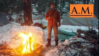 Algonquin Provincial Park  Winter 2 Day Snowshoe Mew Lake to Provoking Lake [upl. by Yetsirhc]