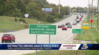 Ohio law enforcement issuing tickets as grace period for distracted driving law ends [upl. by Leirbaj]