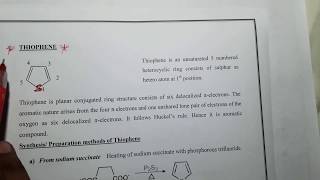 Thiophene  Synthesis Reactions and Medicinal uses [upl. by Alikat]