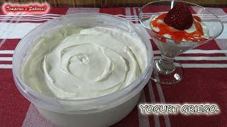 YOGURT GRIEGO con solo 3 ingredientes saludable y muy fácil el mejor [upl. by Ztnaj]