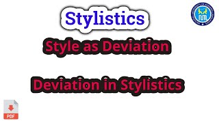 Deviation in Stylistics [upl. by Airahcaz3]