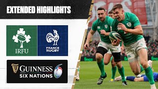 THE GREATEST MATCH 🔥  Extended Highlights  Ireland v France  Guinness Six Nations Rugby [upl. by Dnumyar]