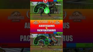 ALBERTOSAURUS VS PACHYGALOSAURUS  JURASSIC WORLD THE GAME [upl. by Eedeed447]