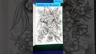 Zentangle Flowers and Vines Botanical Zentangle Art arttutorial shorts zentangleart reels [upl. by Marder281]