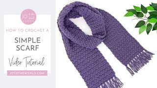 Simple Crochet Scarf for Women  Easy Scarf Crochet Pattern [upl. by Jilleen]