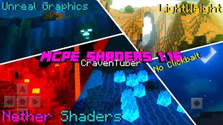 MCPE 116 Top 5 Best Ultra Realistic Shaders Nether Shaders Unreal Graphics and Dynamic Lighting [upl. by Saul]