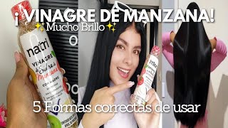 🤩😱¡SALVA TU CABELLO CON VINAGRE DE SIDRA DE MANZANA 5 FORMAS CORRECTAS DE USAR CABELLO PERFECTO 😍 [upl. by Cairistiona]