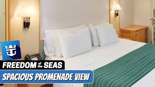 Freedom of the Seas  Spacious Promenade View Stateroom  Full Walkthrough Tour amp Review  4K  2024 [upl. by Assennev]