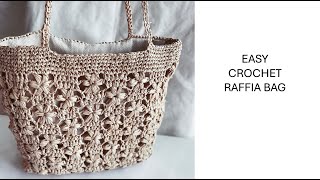 Crochet Easy Raffia Bag [upl. by Brigitte]