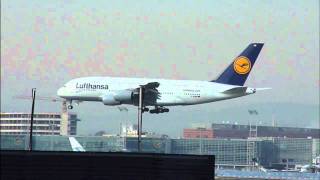 HD Lufthansa A 380 approaching Frankfurt [upl. by Brabazon]