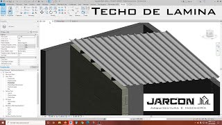 Techumbre de lamina  Tutorial Revit 2020 [upl. by Rosalyn]